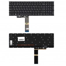 Клавиатура для ноутбука Lenovo IdeaPad 1 15ADA7, 15ALC7, 15IGL7, 3 15ADA6, 15ALC6, 15ITL6, 17ADA6, 17ALC6, 17ITL6, 5 15ALC05, 15IIL05, 15ITL05, V15 G2 ALC, V15 G2 ITL, V17 G2 ITL, V17 G3 IAP черная, без рамки, с подсветкой