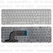 Клавиатура для ноутбука HP 15-d065 Белая, с рамкой