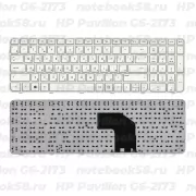 Клавиатура для ноутбука HP Pavilion G6-2173 Белая, с рамкой