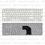Клавиатура для ноутбука HP Pavilion G6-2220 Белая, с рамкой