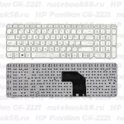 Клавиатура для ноутбука HP Pavilion G6-2221 Белая, с рамкой