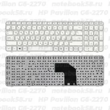 Клавиатура для ноутбука HP Pavilion G6-2270 Белая, с рамкой