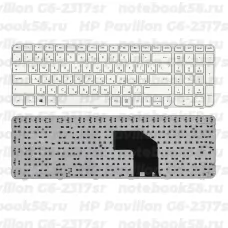 Клавиатура для ноутбука HP Pavilion G6-2317sr Белая, с рамкой