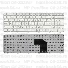 Клавиатура для ноутбука HP Pavilion G6-2329sr Белая, с рамкой