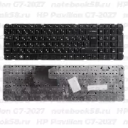 Клавиатура для ноутбука HP Pavilion G7-2027 Чёрная, без рамки, вертикальный ENTER