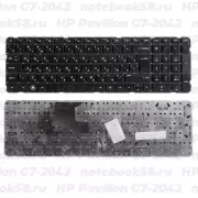 Клавиатура для ноутбука HP Pavilion G7-2042 Чёрная, без рамки, вертикальный ENTER