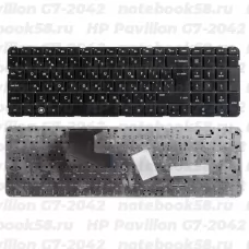 Клавиатура для ноутбука HP Pavilion G7-2042 Чёрная, без рамки, вертикальный ENTER