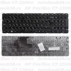 Клавиатура для ноутбука HP Pavilion G7-2200sr Чёрная, без рамки, вертикальный ENTER