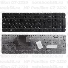 Клавиатура для ноутбука HP Pavilion G7-2220 Чёрная, без рамки, вертикальный ENTER