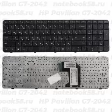 Клавиатура для ноутбука HP Pavilion G7-2042 Чёрная с рамкой