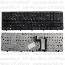 Клавиатура для ноутбука HP Pavilion G7-2110sr Чёрная с рамкой