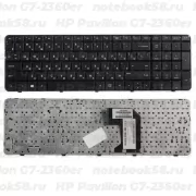 Клавиатура для ноутбука HP Pavilion G7-2360er Чёрная с рамкой