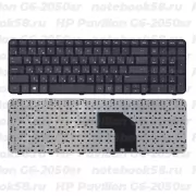 Клавиатура для ноутбука HP Pavilion G6-2050sr черная, с рамкой