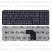 Клавиатура для ноутбука HP Pavilion G6-2200er черная, с рамкой