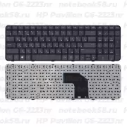 Клавиатура для ноутбука HP Pavilion G6-2223nr черная, с рамкой