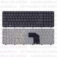 Клавиатура для ноутбука HP Pavilion G6-2383er черная, с рамкой