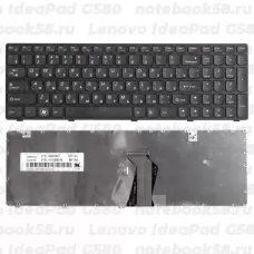 Клавиатура для ноутбука Lenovo IdeaPad G580 Черная, с рамкой