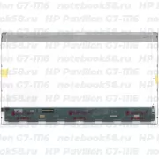 Матрица для ноутбука HP Pavilion G7-1116 (1600x900 HD+) TN, 40pin, Глянцевая