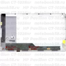 Матрица для ноутбука HP Pavilion G7-1026sr (1600x900 HD+) TN, 40pin, Глянцевая