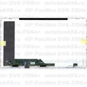 Матрица для ноутбука HP Pavilion DV6-3106er (1366x768 HD) TN, 40pin, Матовая