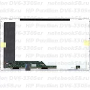 Матрица для ноутбука HP Pavilion DV6-3305er (1366x768 HD) TN, 40pin, Матовая