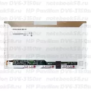 Матрица для ноутбука HP Pavilion DV6-3150sr (1366x768 HD) TN, 40pin, Глянцевая