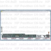 Матрица для ноутбука HP Pavilion G6-1a21 (1366x768 HD) TN, 40pin, Глянцевая