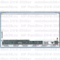 Матрица для ноутбука HP Pavilion DV6-3105er (1366x768 HD) TN, 40pin, Глянцевая