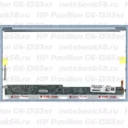 Матрица для ноутбука HP Pavilion G6-1303er (1366x768 HD) TN, 40pin, Глянцевая