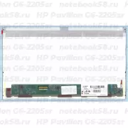 Матрица для ноутбука HP Pavilion G6-2205sr (1366x768 HD) TN, 40pin, Матовая