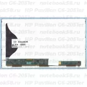 Матрица для ноутбука HP Pavilion G6-2051er (1366x768 HD) TN, 40pin, Матовая