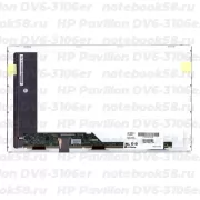 Матрица для ноутбука HP Pavilion DV6-3106er (1366x768 HD) TN, 40pin, Матовая