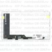 Матрица для ноутбука HP Pavilion G6-2263er (1366x768 HD) TN, 40pin, Глянцевая