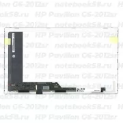 Матрица для ноутбука HP Pavilion G6-2012sr (1366x768 HD) TN, 40pin, Матовая