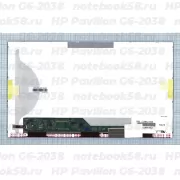 Матрица для ноутбука HP Pavilion G6-2038 (1366x768 HD) TN, 40pin, Матовая