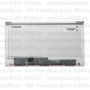 Матрица для ноутбука HP Pavilion DV6-3055sr (1366x768 HD) TN, 40pin, Глянцевая