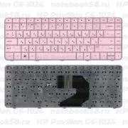 Клавиатура для ноутбука HP Pavilion G6-1024 Розовая