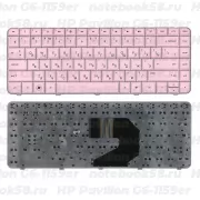 Клавиатура для ноутбука HP Pavilion G6-1159er Розовая