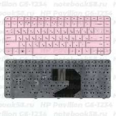 Клавиатура для ноутбука HP Pavilion G6-1234 Розовая