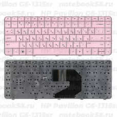 Клавиатура для ноутбука HP Pavilion G6-1315sr Розовая