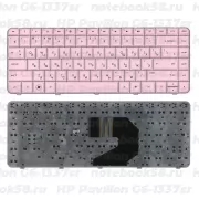 Клавиатура для ноутбука HP Pavilion G6-1337sr Розовая
