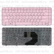Клавиатура для ноутбука HP Pavilion G6-1c74 Розовая