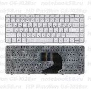 Клавиатура для ноутбука HP Pavilion G6-1028sr Серебристая