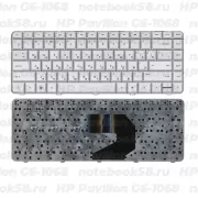 Клавиатура для ноутбука HP Pavilion G6-1068 Серебристая