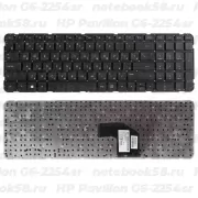 Клавиатура для ноутбука HP Pavilion G6-2254sr Черная, без рамки