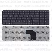 Клавиатура для ноутбука HP Pavilion G6-2052sr черная, с рамкой