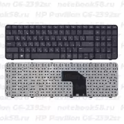 Клавиатура для ноутбука HP Pavilion G6-2392sr черная, с рамкой