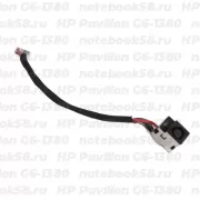 Разъём питания для ноутбука HP Pavilion G6-1380 (7.4x5.0мм, 8 контактов) с кабелем