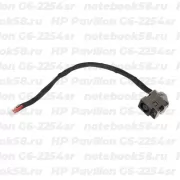 Разъём питания для ноутбука HP Pavilion G6-2254sr (7.4x5.0мм, 8 контактов) с кабелем