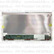Матрица для ноутбука HP Pavilion G6-2315sr (1366x768 HD) TN, 40pin, Матовая
